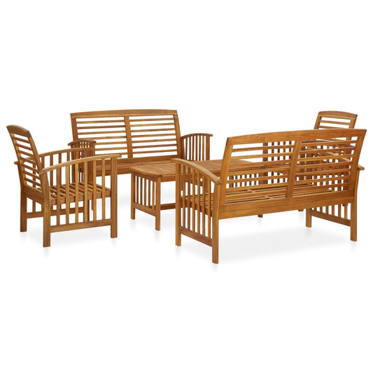 3057973 vidaXL 5 Piece Garden Lounge Set Solid Acacia Wood (310256+310259+310262) - Brown - 45 x 45 x 50 cm