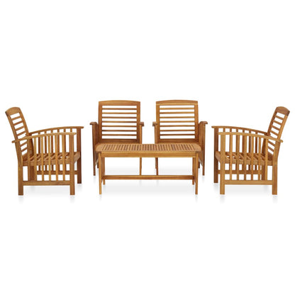 3057974 vidaXL 5 Piece Garden Lounge Set Solid Acacia Wood (310255+2x310256) - Brown - 45 x 45 x 50 cm