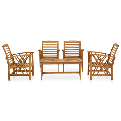 vidaXL 5 Piece Garden Lounge Set Solid Acacia Wood - Brown
