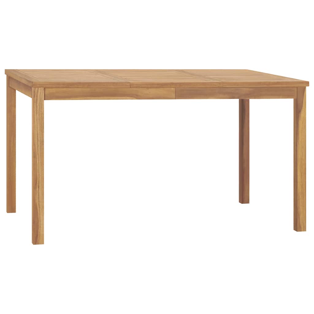 vidaXL Garden Dining Table 140x80x77 cm Solid Teak Wood - Brown