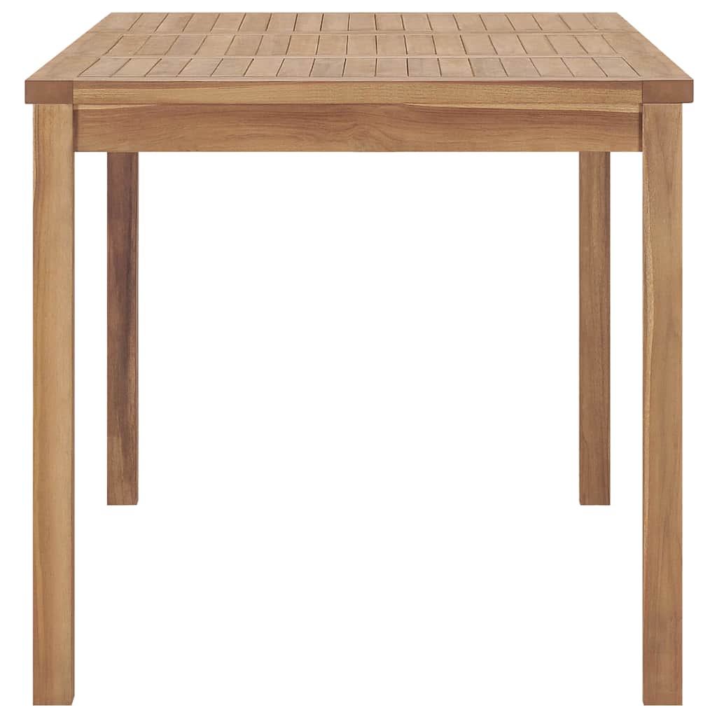 vidaXL Garden Dining Table 140x80x77 cm Solid Teak Wood - Brown