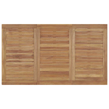 vidaXL Garden Dining Table 140x80x77 cm Solid Teak Wood - Brown