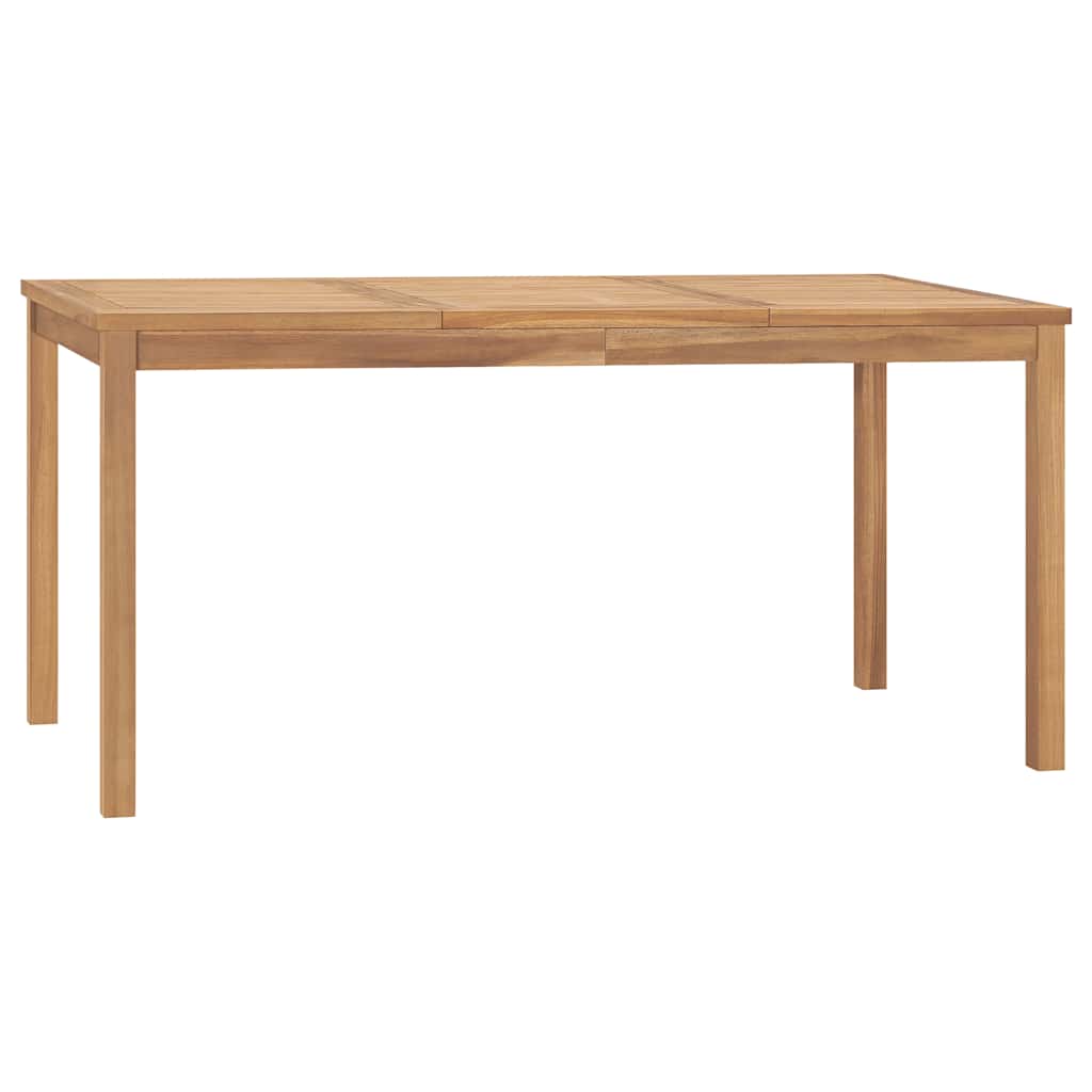 vidaXL Garden Dining Table 160x80x77 cm Solid Teak Wood - Brown