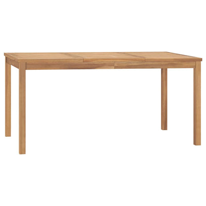 vidaXL Garden Dining Table 160x80x77 cm Solid Teak Wood - Brown