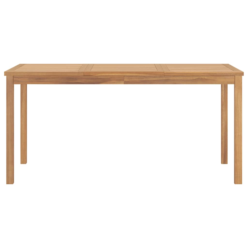 vidaXL Garden Dining Table 160x80x77 cm Solid Teak Wood - Brown