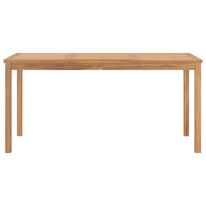 vidaXL Garden Dining Table 160x80x77 cm Solid Teak Wood - Brown
