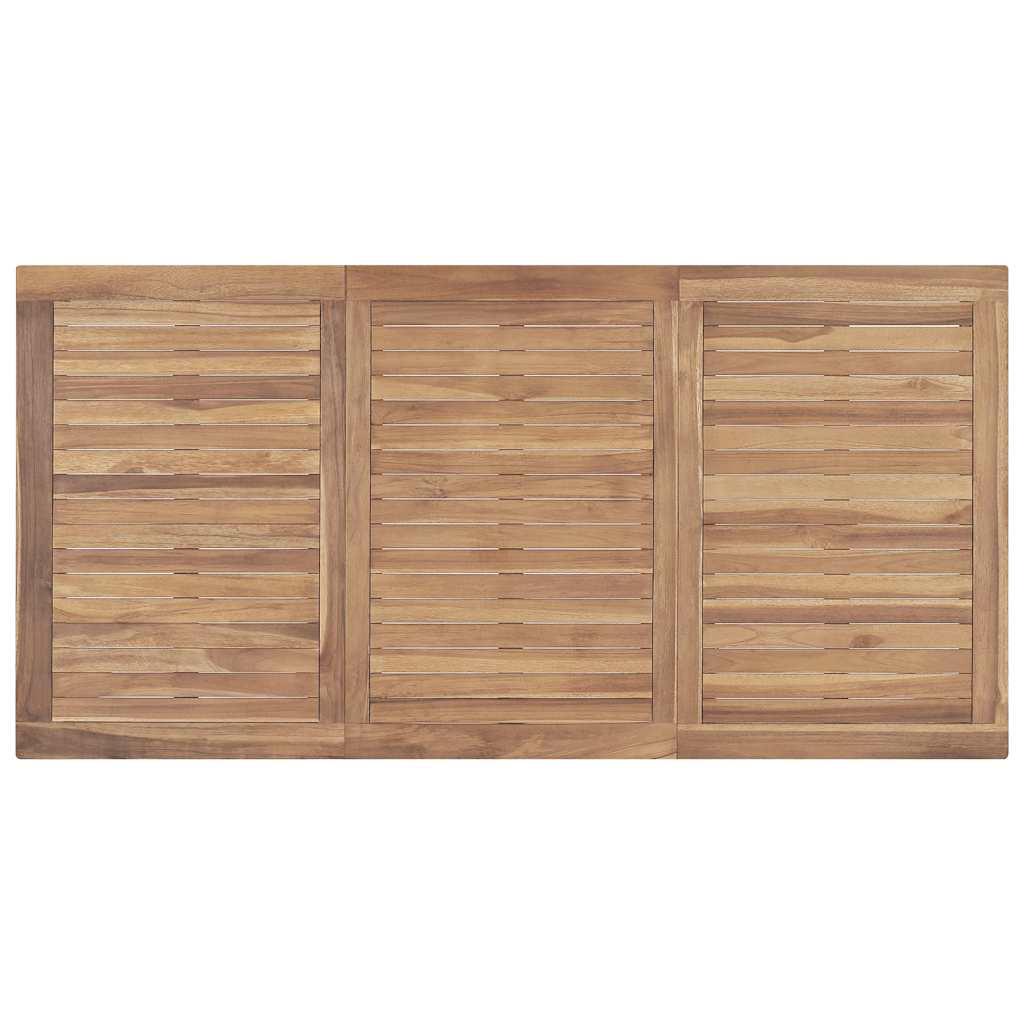 vidaXL Garden Dining Table 160x80x77 cm Solid Teak Wood - Brown