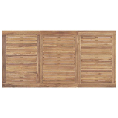 vidaXL Garden Dining Table 160x80x77 cm Solid Teak Wood - Brown