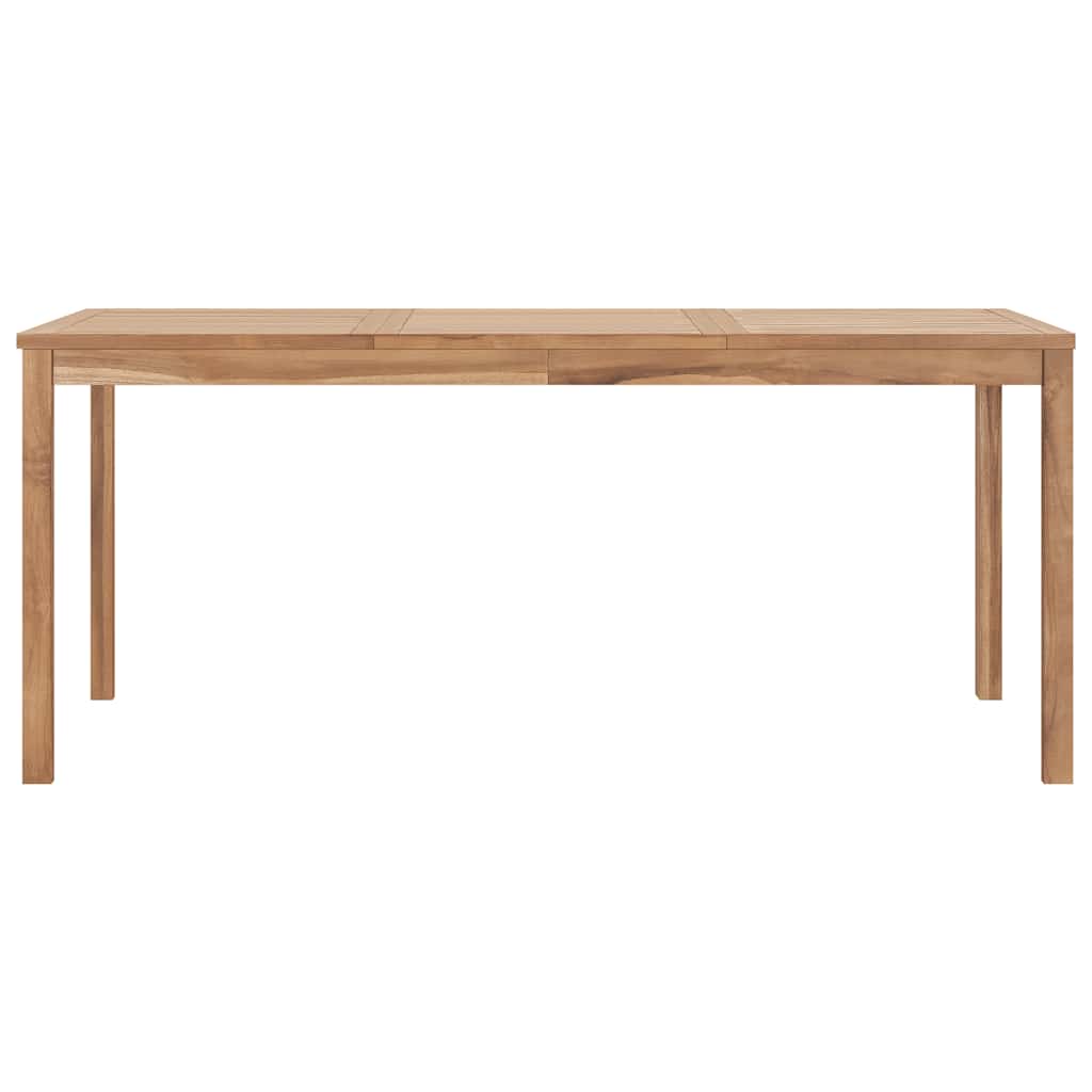 vidaXL Garden Dining Table 180x90x77 cm Solid Teak Wood - Brown