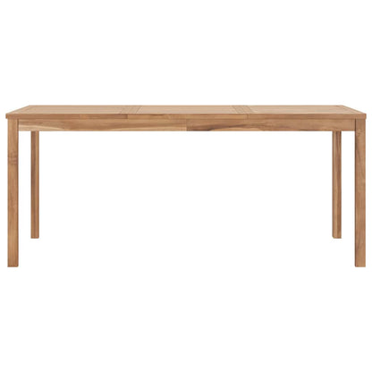 vidaXL Garden Dining Table 180x90x77 cm Solid Teak Wood - Brown