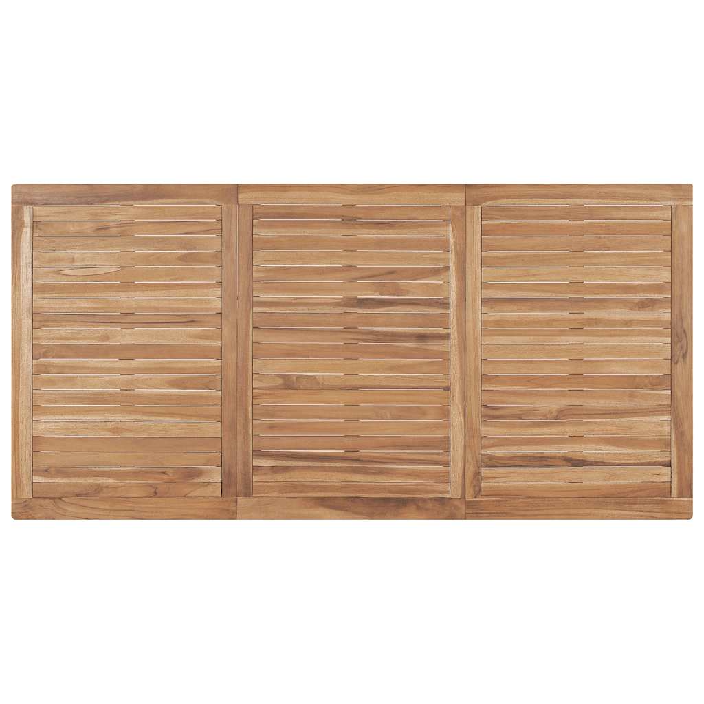 vidaXL Garden Dining Table 180x90x77 cm Solid Teak Wood - Brown