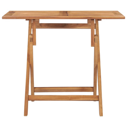 vidaXL Folding Garden Dining Table 90x60x75 cm Solid Teak Wood - Brown