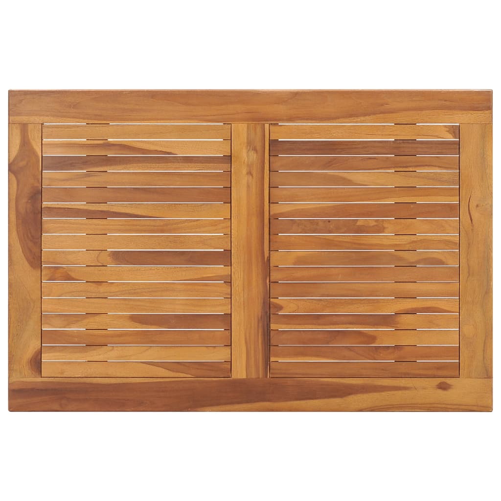 vidaXL Folding Garden Dining Table 90x60x75 cm Solid Teak Wood - Brown