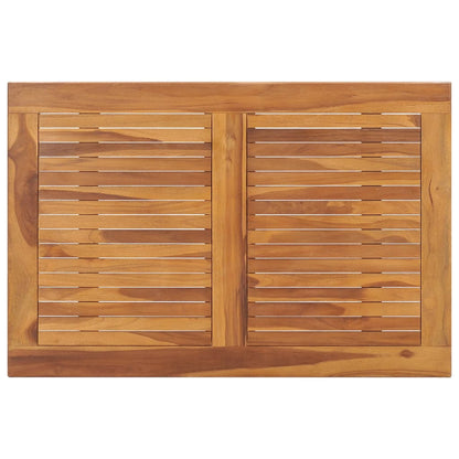 vidaXL Folding Garden Dining Table 90x60x75 cm Solid Teak Wood - Brown