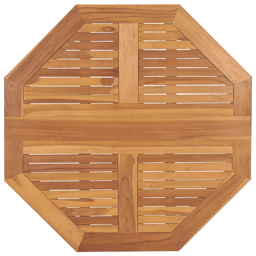 vidaXL Folding Garden Dining Table 90x90x75 cm Solid Teak Wood - Brown