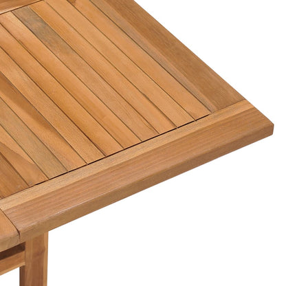 vidaXL Folding Garden Dining Table 90x90x75 cm Solid Teak Wood - Brown - 23683
