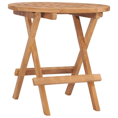 vidaXL Folding Garden Table 50x50x50 cm Solid Teak Wood - Brown
