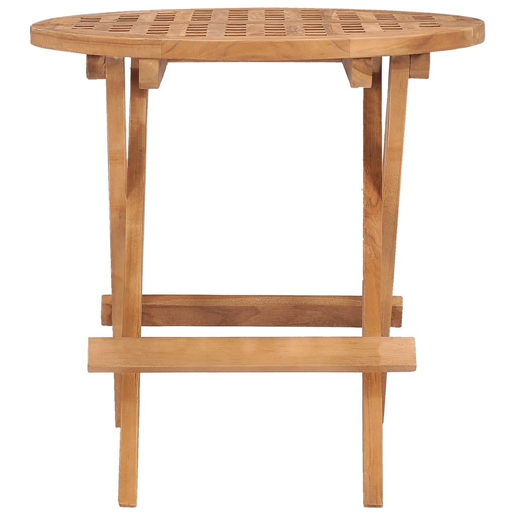 vidaXL Folding Garden Table 50x50x50 cm Solid Teak Wood - Brown