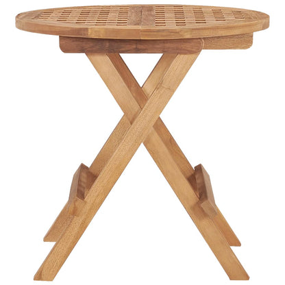 vidaXL Folding Garden Table 50x50x50 cm Solid Teak Wood - Brown