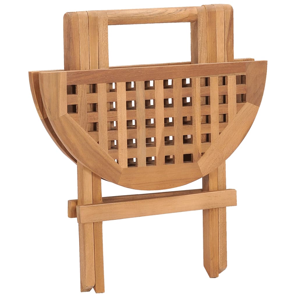 vidaXL Folding Garden Table 50x50x50 cm Solid Teak Wood - Brown
