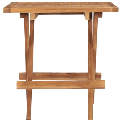 vidaXL Folding Garden Table 50x50x50 cm Solid Teak Wood - Brown - 23695