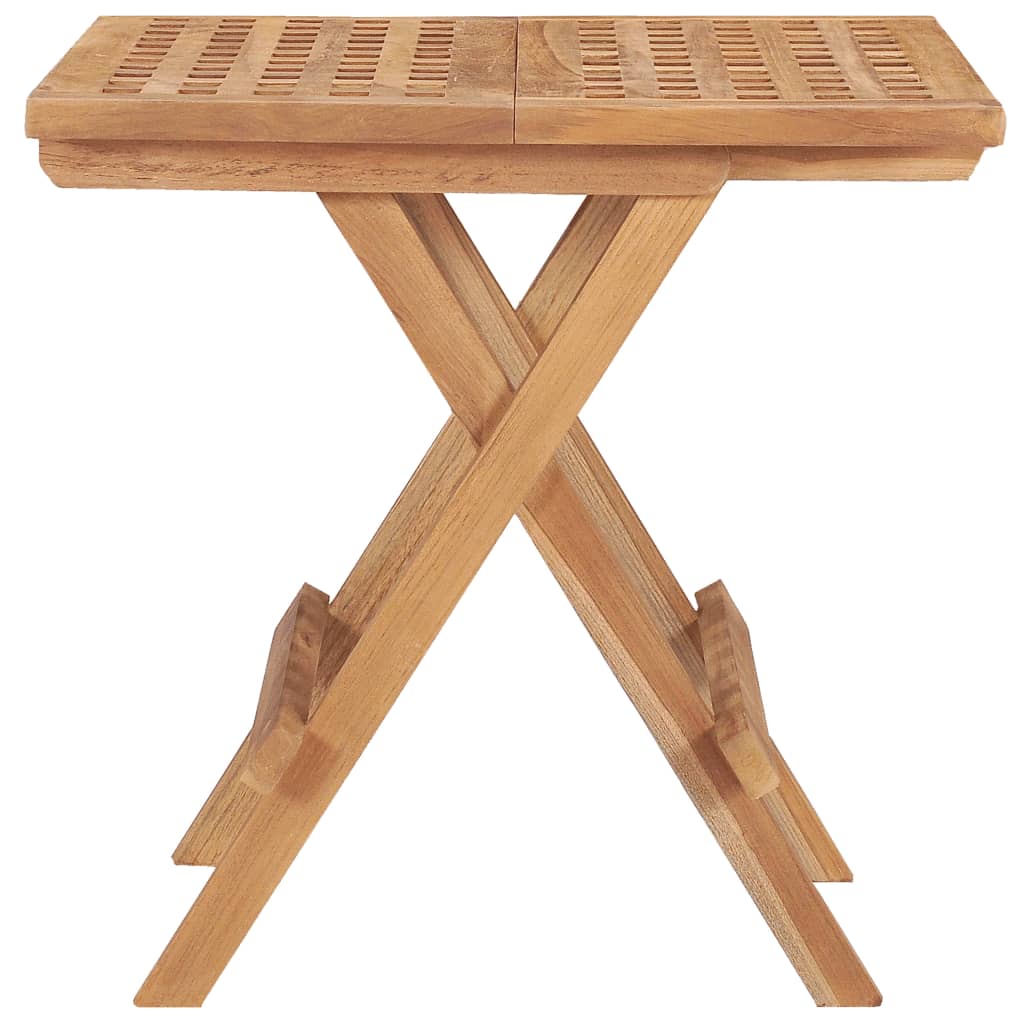 vidaXL Folding Garden Table 50x50x50 cm Solid Teak Wood - Brown - 23695