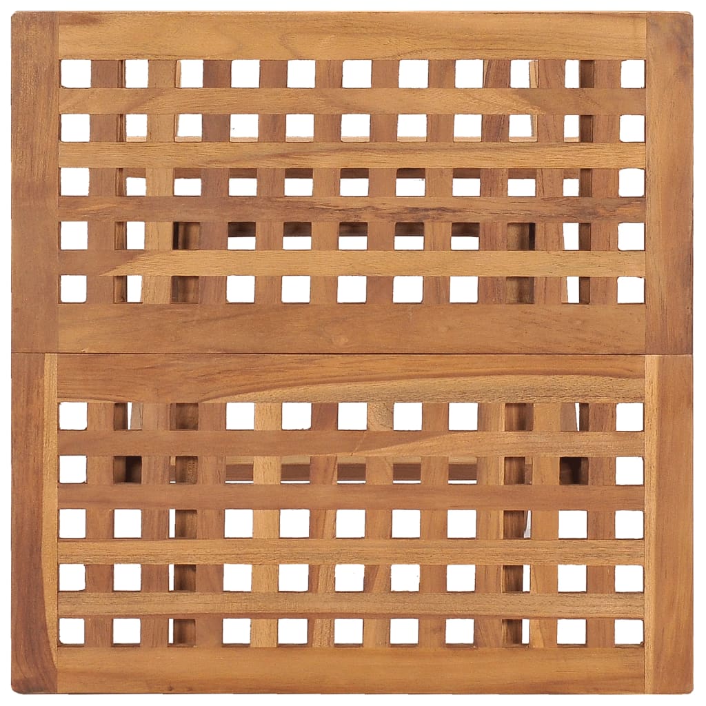 vidaXL Folding Garden Table 50x50x50 cm Solid Teak Wood - Brown - 23695