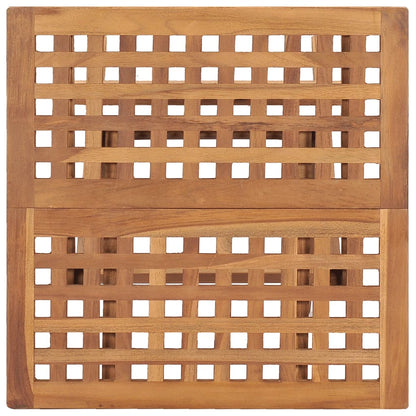 vidaXL Folding Garden Table 50x50x50 cm Solid Teak Wood - Brown - 23695