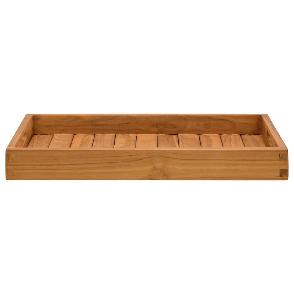 315456 vidaXL Serving Tray 60x35 cm Solid Teak Wood - Brown - 60 x 35 x 7 cm
