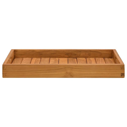315456 vidaXL Serving Tray 60x35 cm Solid Teak Wood - Brown - 60 x 35 x 7 cm