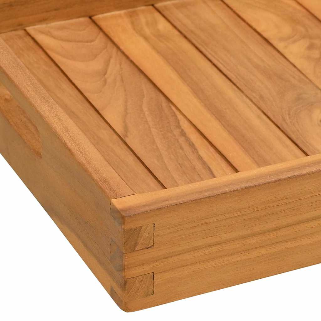 315456 vidaXL Serving Tray 60x35 cm Solid Teak Wood - Brown - 60 x 35 x 7 cm