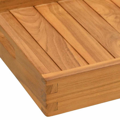 315456 vidaXL Serving Tray 60x35 cm Solid Teak Wood - Brown - 60 x 35 x 7 cm