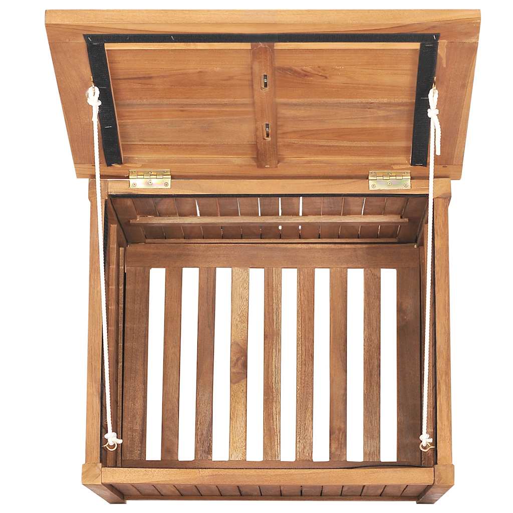 vidaXL Garden Storage Box 60x50x58 cm Solid Teak Wood - Brown