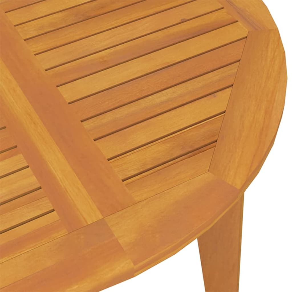 vidaXL Garden Dining Set | Natural wood | Solid acacia wood | Medium | Durable - Brown - Ø 85 cm table