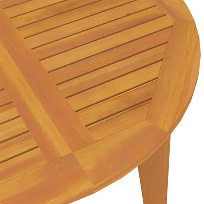 vidaXL Garden Dining Set | Natural wood | Solid acacia wood | Medium | Durable - Brown - Ø 85 cm table