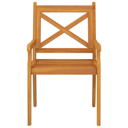 vidaXL Garden Dining Set | Natural wood | Solid acacia wood | Medium | Durable - Brown - Ø 85 cm table
