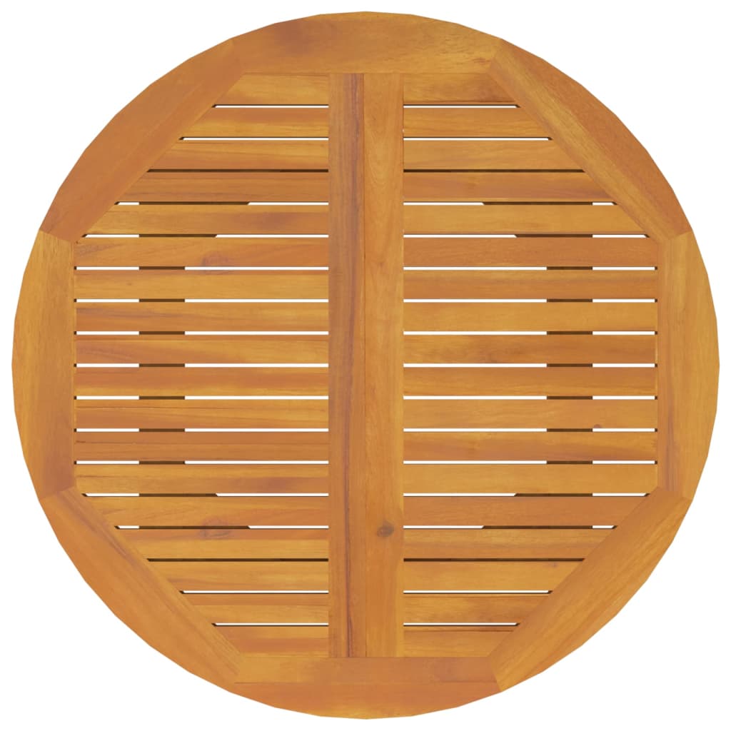 vidaXL Garden Dining Set | Natural wood | Solid acacia wood | Medium | Durable - Brown - Ø 85 cm table - 15360
