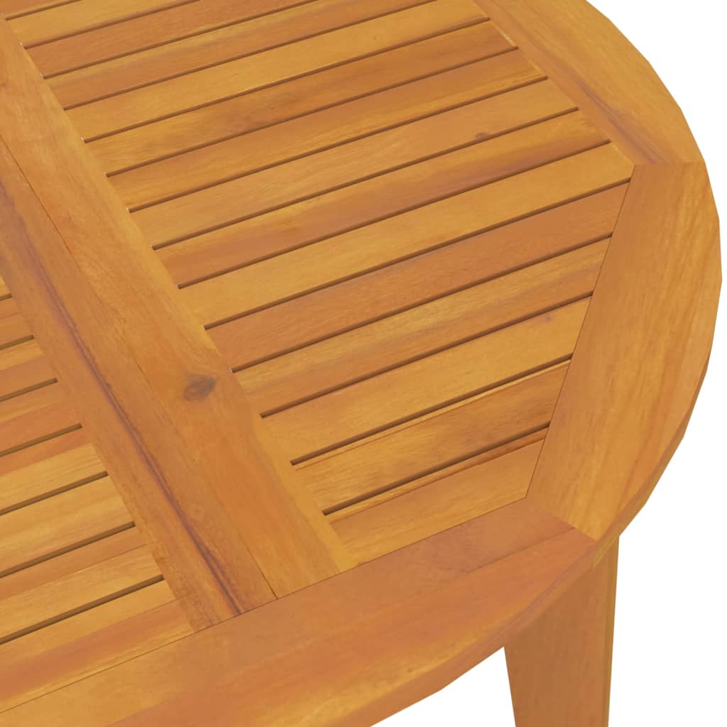 vidaXL Garden Dining Set | Natural wood | Solid acacia wood | Medium | Durable - Brown - Ø 85 cm table - 15360