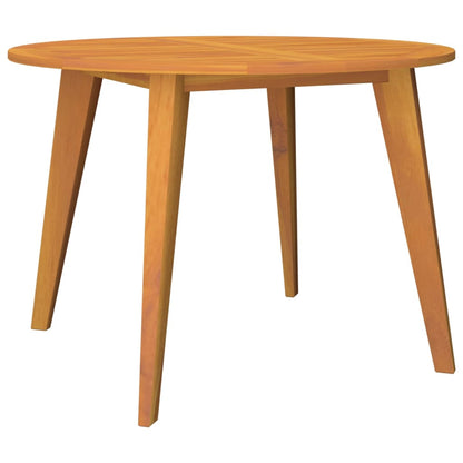 vidaXL Garden Dining Set | Natural Wood | Solid acacia wood with an oiled finish - Brown - Ø 110 cm table