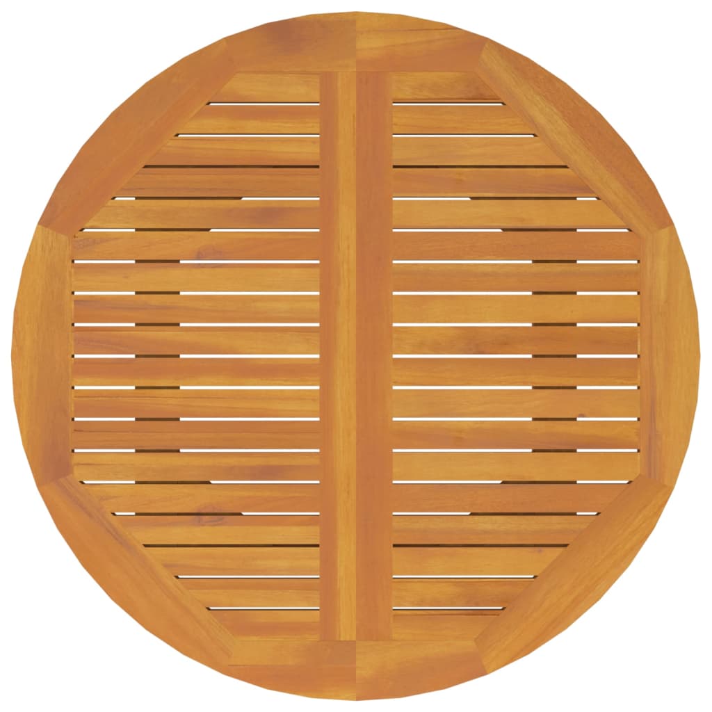 vidaXL Garden Dining Set | Natural Wood | Solid acacia wood with an oiled finish - Brown - Ø 110 cm table