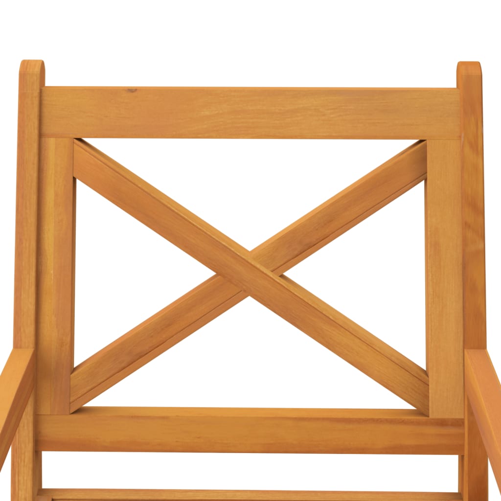 vidaXL Garden Dining Set | Natural Wood | Solid acacia wood with an oiled finish - Brown - Ø 110 cm table