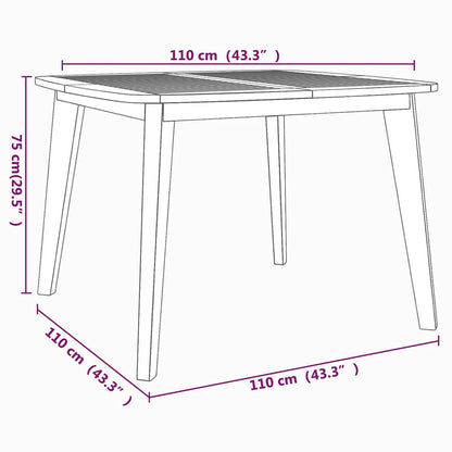 vidaXL 5 Piece Garden Dining Set Solid Wood Acacia - Brown - 110 cm table length