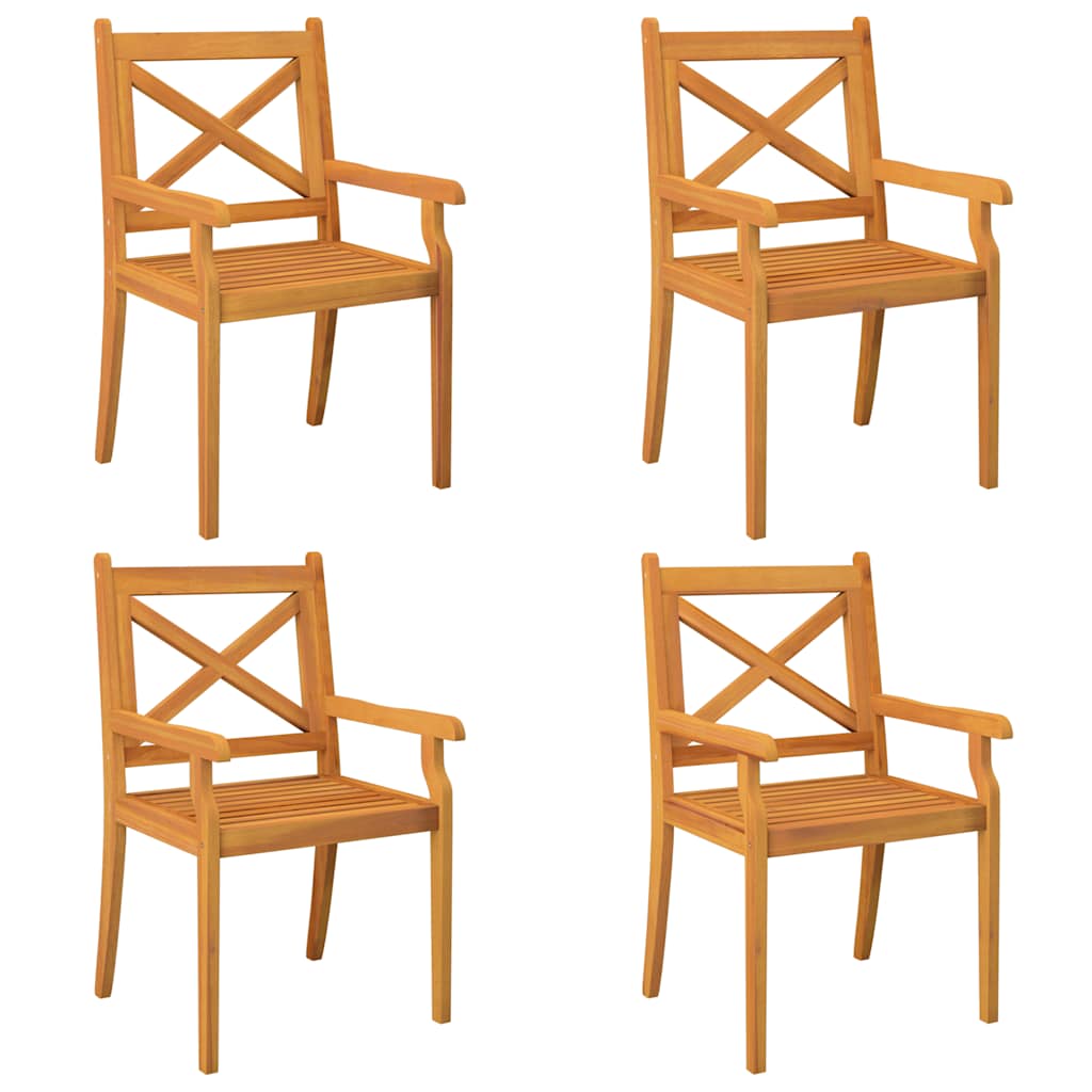 vidaXL 5 Piece Garden Dining Set Solid Wood Acacia - Brown - 110 cm table length