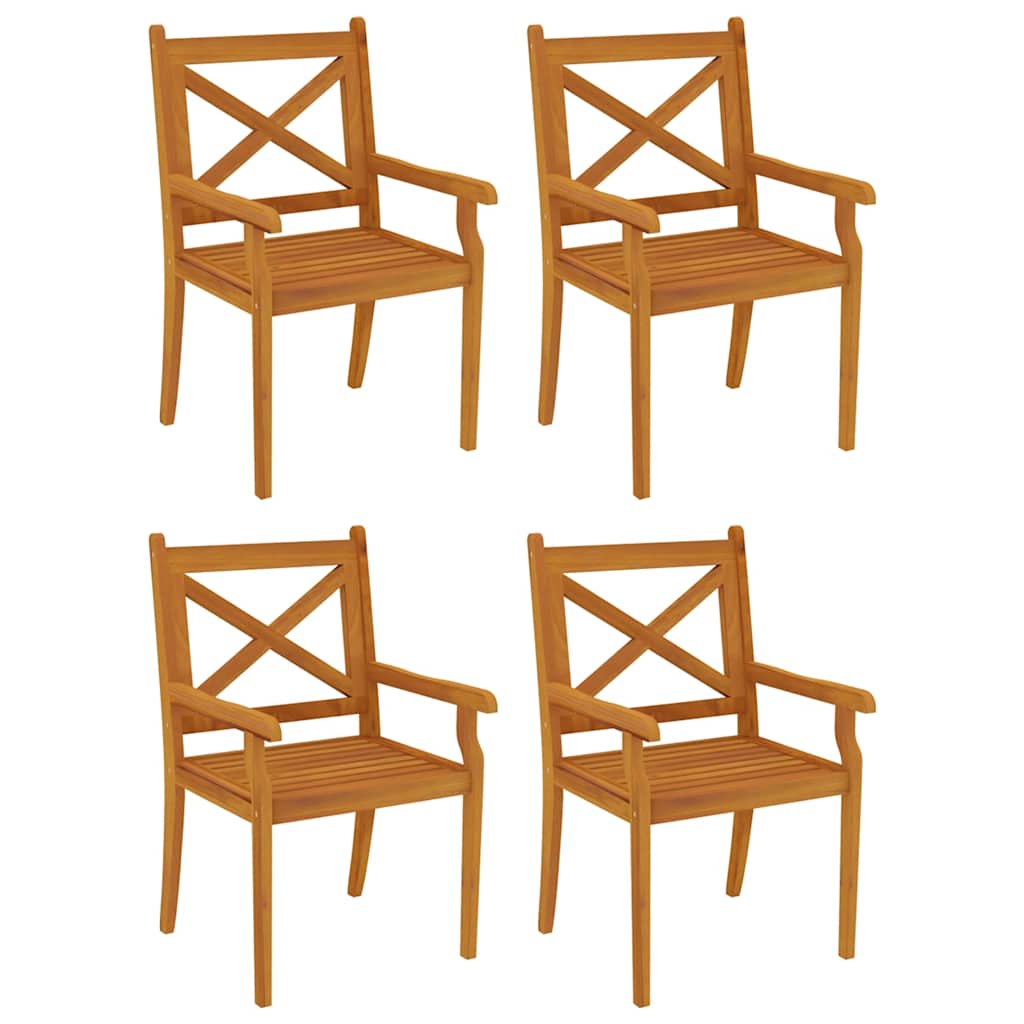 vidaXL Garden Dining Set | Natural wood | Solid acacia wood | Standard | Durable - Brown - 160 cm table length