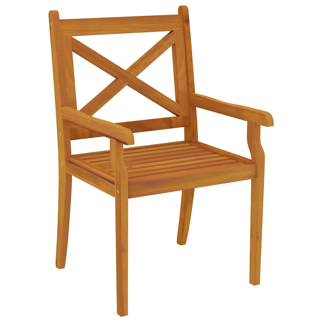 vidaXL Garden Dining Set | Natural wood | Solid acacia wood | Standard | Durable - Brown - 160 cm table length