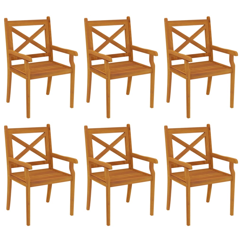 vidaXL Garden Dining Set | Natural Wood | Solid acacia wood | Large | Durable - Brown - 200 cm table length
