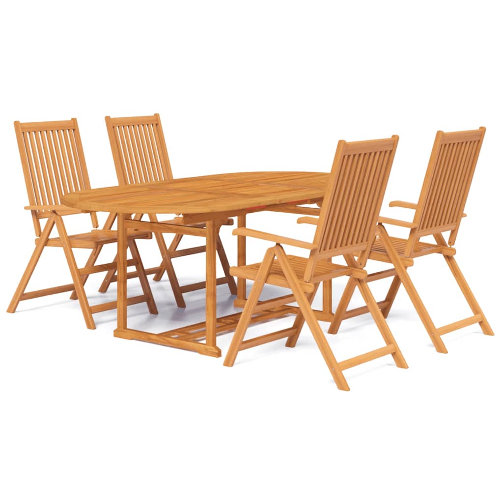 vidaXL Garden Dining Set | Natural Wood | Solid Acacia Wood | Large | Expandable - Brown