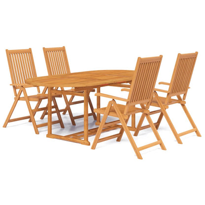 vidaXL Garden Dining Set | Natural Wood | Solid Acacia Wood | Large | Expandable - Brown