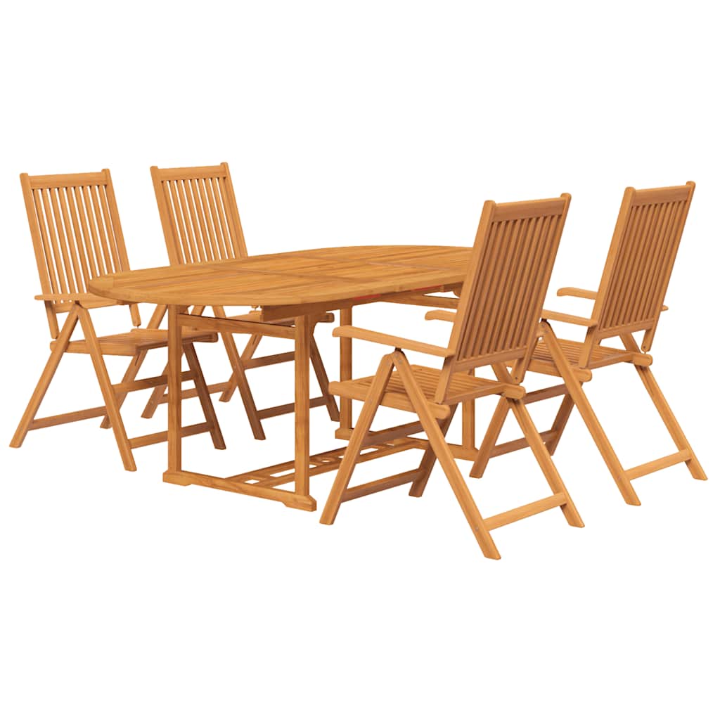 vidaXL Garden Dining Set | Natural Wood | Solid Acacia Wood | Large | Expandable - Brown