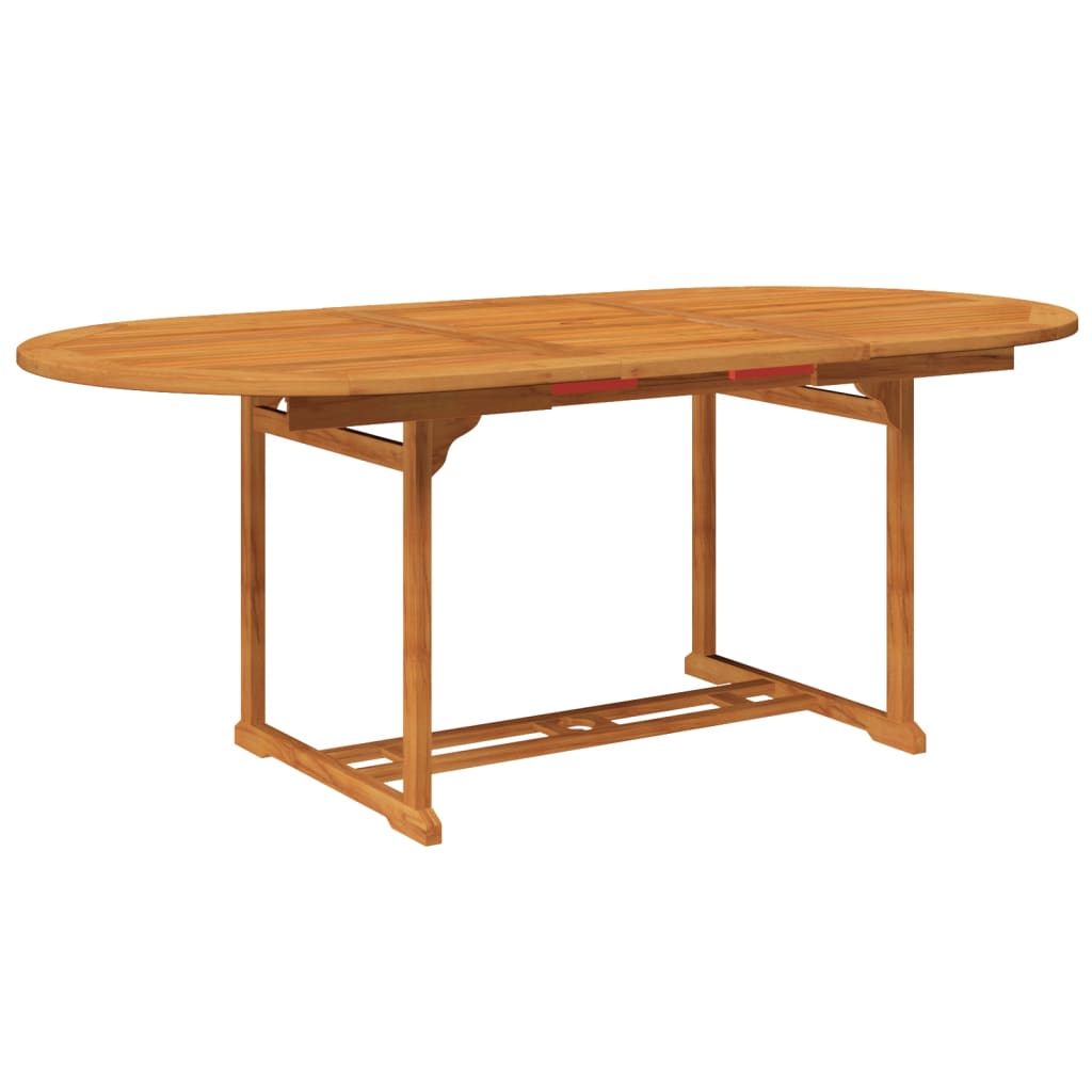 vidaXL Garden Dining Set | Natural Wood | Solid Acacia Wood | Large | Expandable - Brown